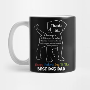 Happy Father's Day To The Best Dog Dad For Dog Lover Men Mug